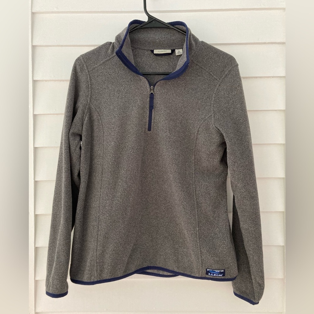 L.L. Bean | Grey Quarter Zip Fleece Size Small